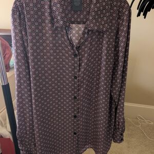 Chelsea & Theodore Floral Print Blouse